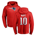 Parkc NE.Patriots #10 Drake Maye Player Red LOGO Pullover Hoodies Home Game Stitched Jerseys