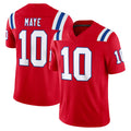 Parkc NE.Patriots #10 Drake Maye Player Red Limited Vapor F.U.S.E. Home Game Stitched Jerseys