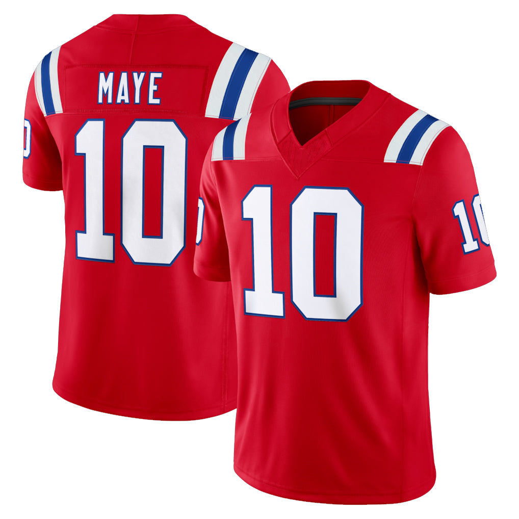 Parkc NE.Patriots #10 Drake Maye Player Red Limited Vapor F.U.S.E. Home Game Stitched Jerseys