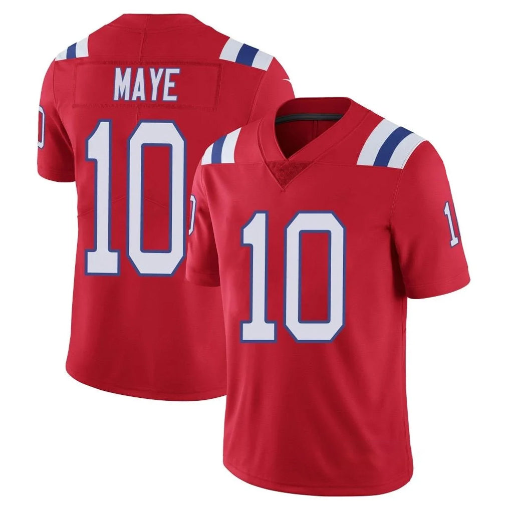 Parkc NE.Patriots #10 Drake Maye Player Red Vapor Untouchable Home Game Stitched Jerseys
