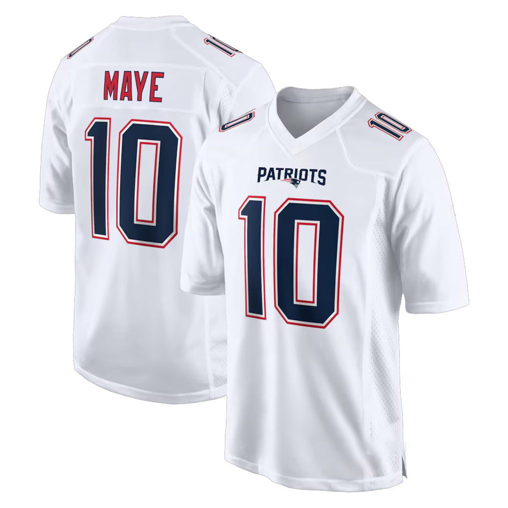 Parkc NE.Patriots #10 Drake Maye Player White Fashion Limited Home Game Stitched Jerseys