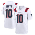 Parkc NE.Patriots #10 Drake Maye Player White Home Game Stitched Jerseys
