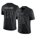 Parkc NE.Patriots #13 Mack Hollins Player Black Reflective LImited Home Game Stitched Jerseys