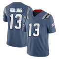 Parkc NE.Patriots #13 Mack Hollins Player Blue Limited Rivalries Collection Home Game Stitched Jerseys