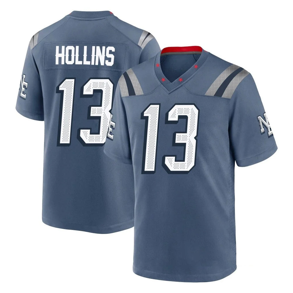 Parkc NE.Patriots #13 Mack Hollins Player Blue Rivalries Collection Home Game Stitched Jerseys