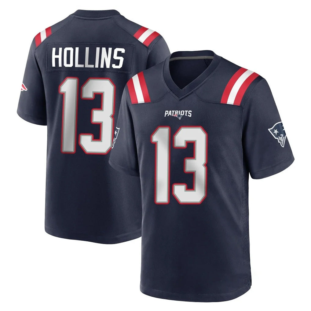 Parkc NE.Patriots #13 Mack Hollins Player Navy Home Game Stitched Jerseys