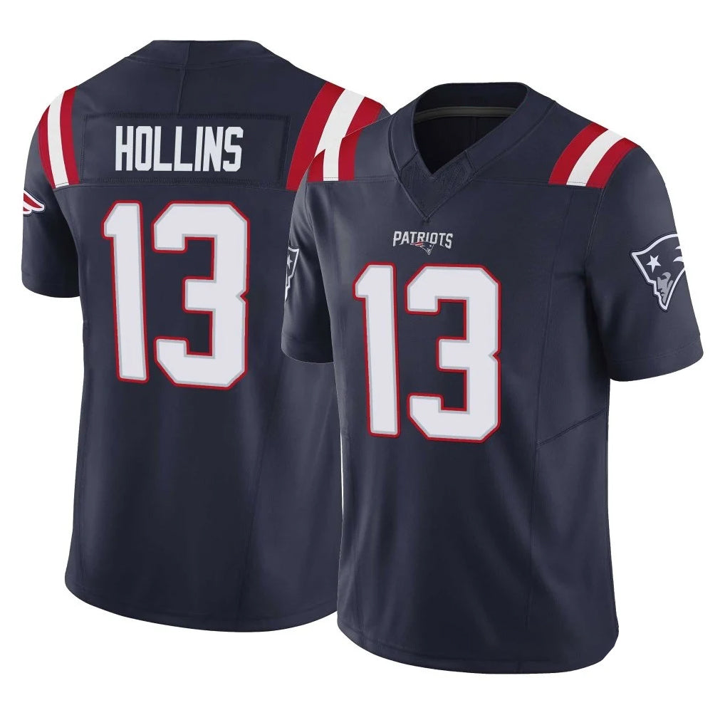 Parkc NE.Patriots #13 Mack Hollins Player Navy Limited Vapor F.U.S.E. Home Game Stitched Jerseys