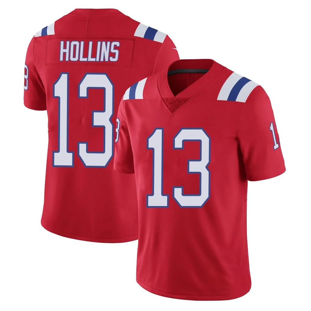 Parkc NE.Patriots #13 Mack Hollins Player Red Limited Vapor F.U.S.E. Home Game Stitched Jerseys