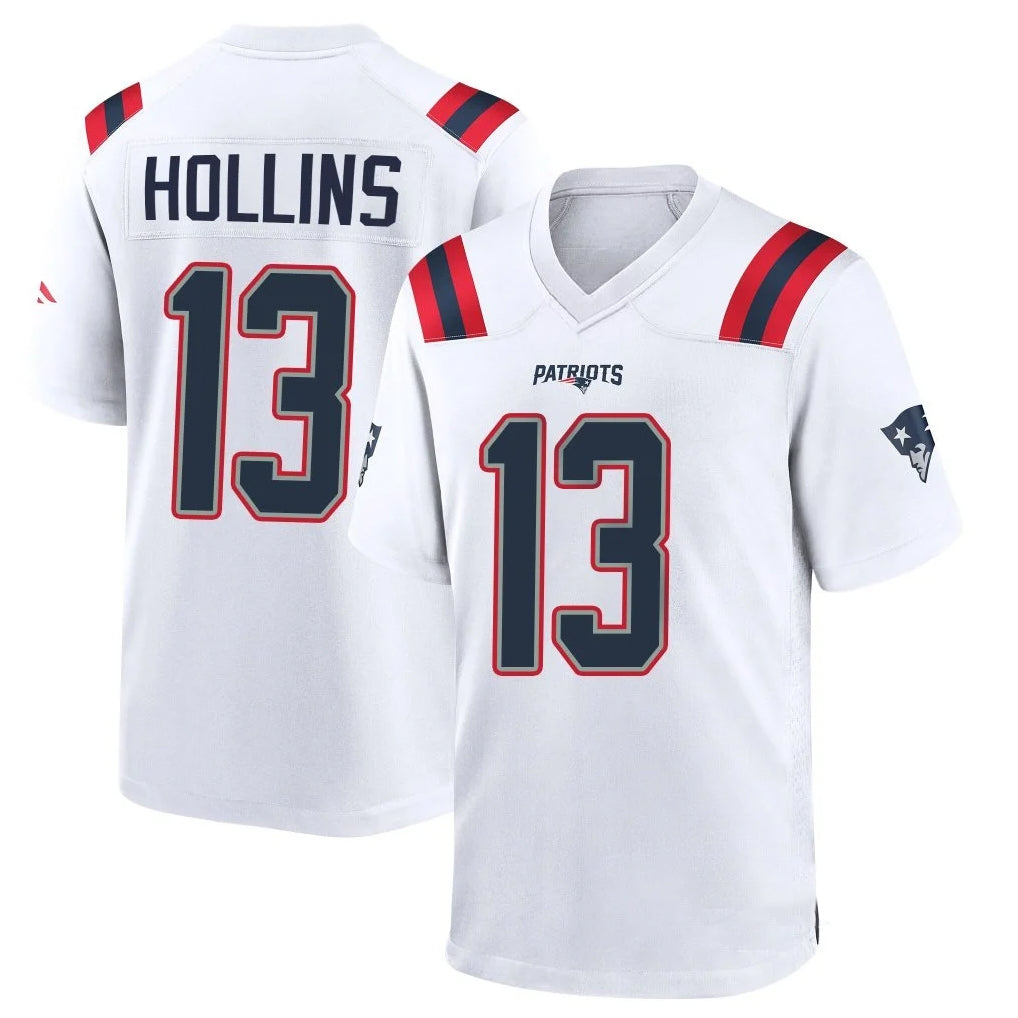 Parkc NE.Patriots #13 Mack Hollins Player White Home Game Stitched Jerseys