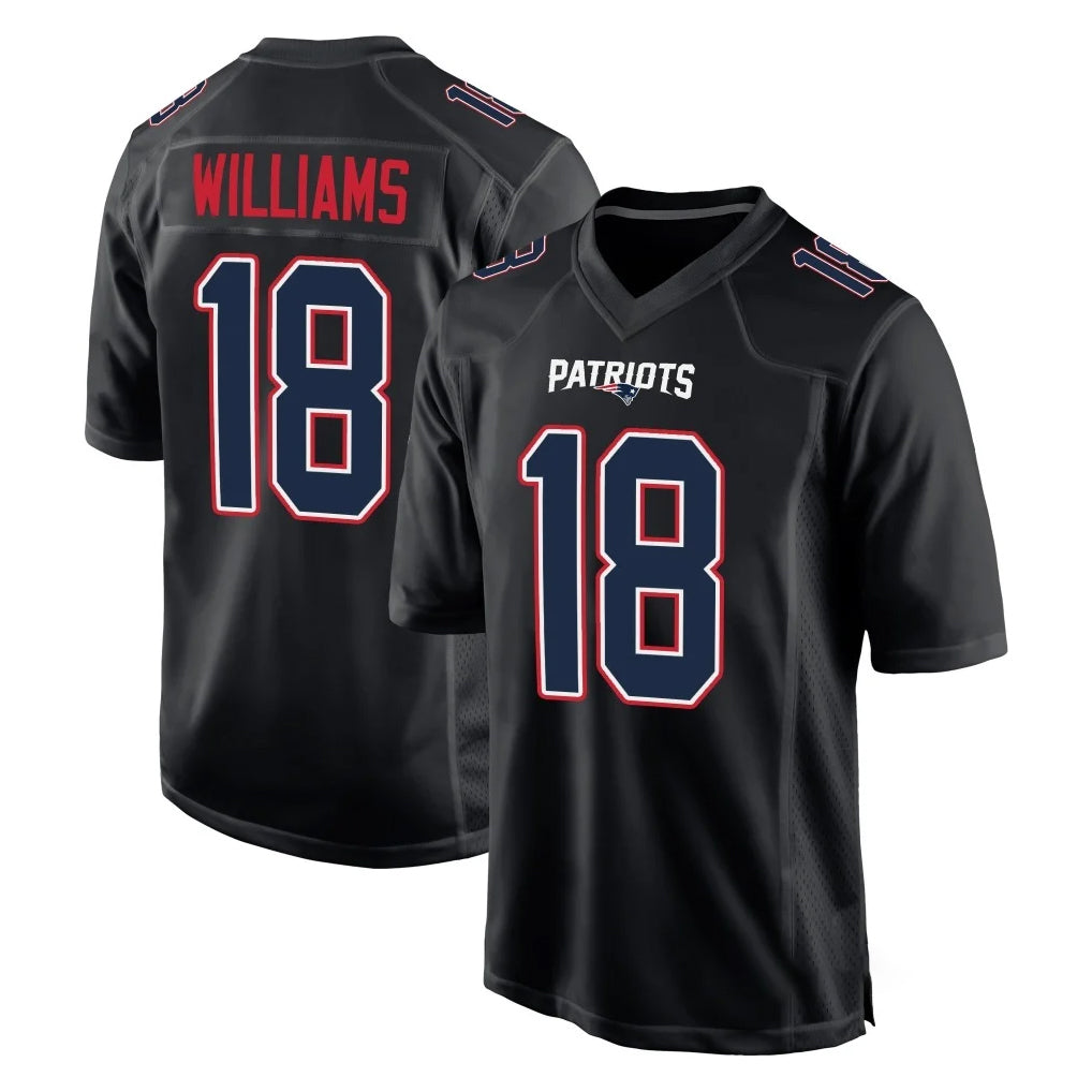 Parkc NE.Patriots #18 Kyle Williams Player Carbon Fashion Limited Home Game Stitched Jerseys