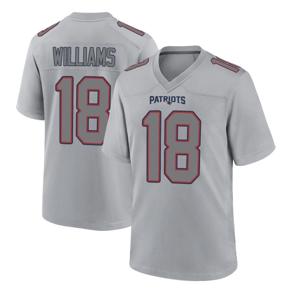 Parkc NE.Patriots #18 Kyle Williams Player Gray Fashion Limited Home Game Stitched Jerseys