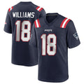 Parkc NE.Patriots #18 Kyle Williams Player Navy Home Game Stitched Jerseys