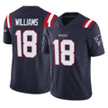 Parkc NE.Patriots #18 Kyle Williams Player Navy Limited Vapor F.U.S.E. Home Game Stitched Jerseys