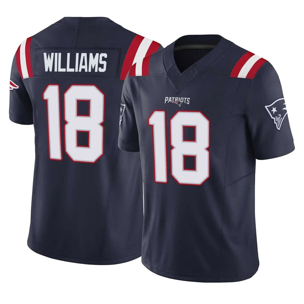 Parkc NE.Patriots #18 Kyle Williams Player Navy Limited Vapor F.U.S.E. Home Game Stitched Jerseys