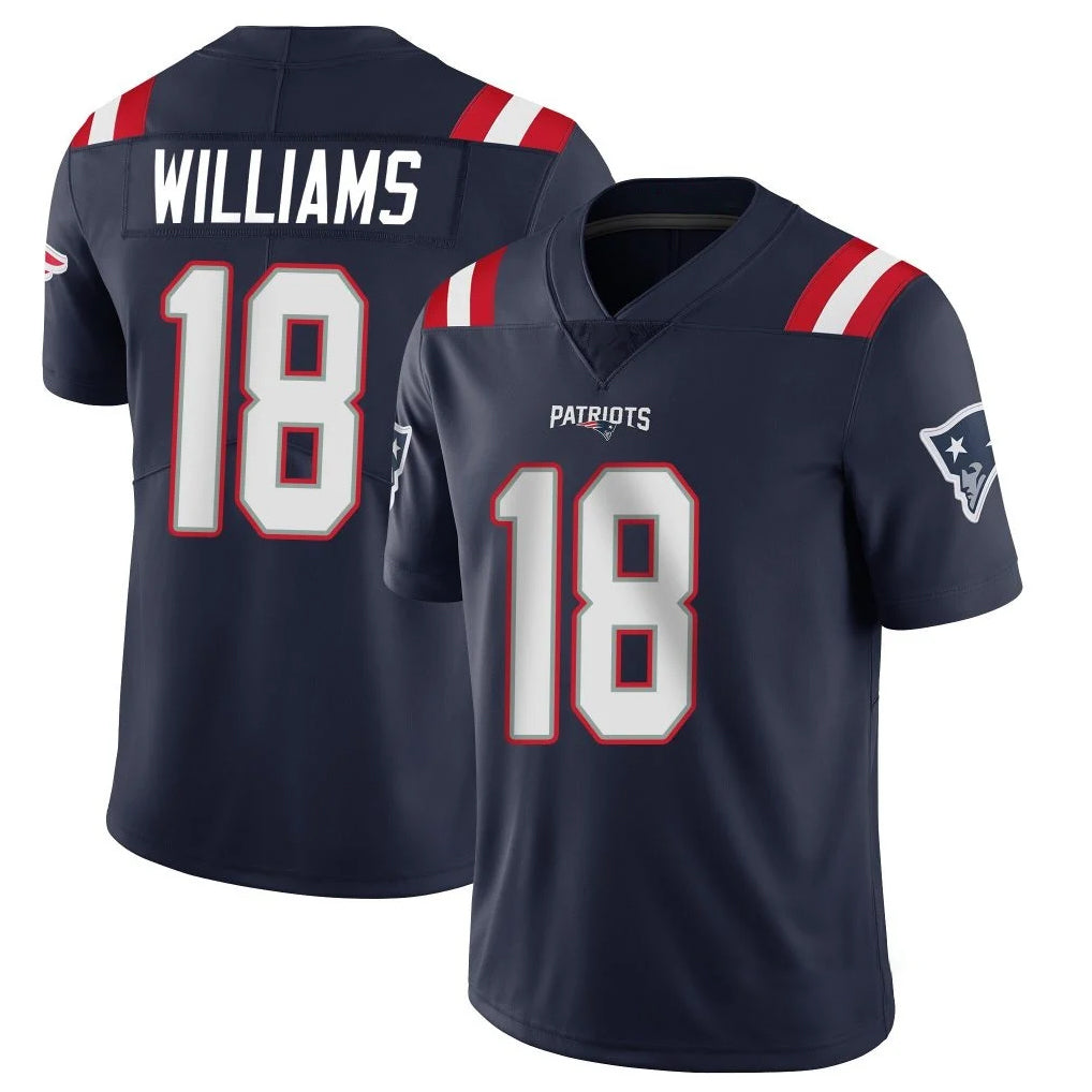 Parkc NE.Patriots #18 Kyle Williams Player Navy Vapor Untouchable Home Game Stitched Jerseys