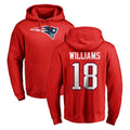 Parkc NE.Patriots #18 Kyle Williams Player Red LOGO Pullover Hoodies Home Game Stitched Jerseys