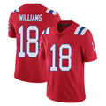Parkc NE.Patriots #18 Kyle Williams Player Red Limited Vapor F.U.S.E. Home Game Stitched Jerseys