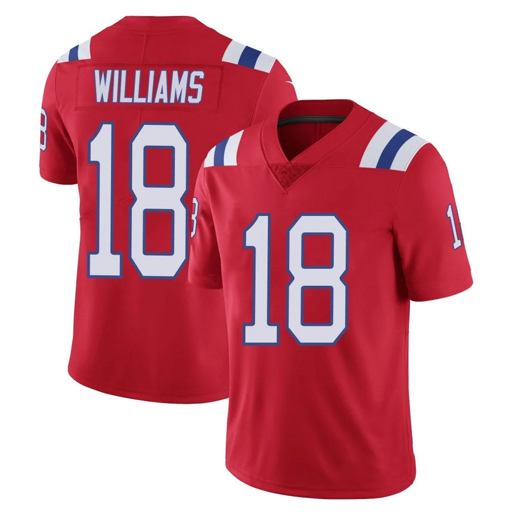Parkc NE.Patriots #18 Kyle Williams Player Red Limited Vapor F.U.S.E. Home Game Stitched Jerseys