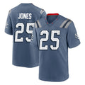 Parkc NE.Patriots #25 Marcus Jones Player Blue Rivalries Collection Home Game Stitched Jerseys
