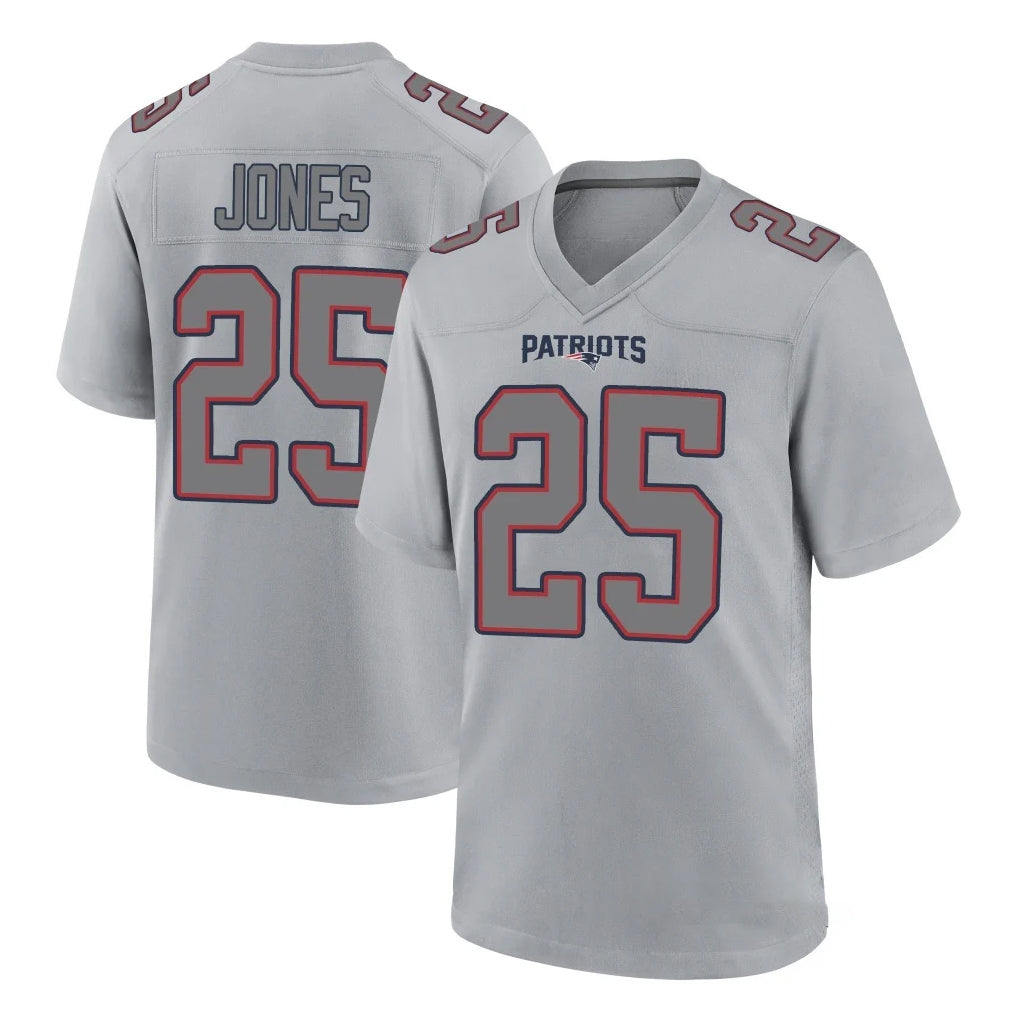 Parkc NE.Patriots #25 Marcus Jones Player Gray Fashion Limited Home Game Stitched Jerseys