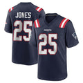 Parkc NE.Patriots #25 Marcus Jones Player Navy Home Game Stitched Jerseys