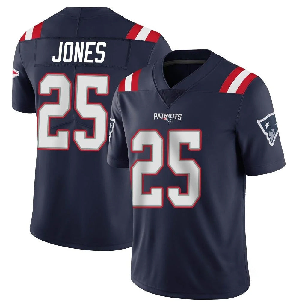 Parkc NE.Patriots #25 Marcus Jones Player Navy Vapor Untouchable Home Game Stitched Jerseys