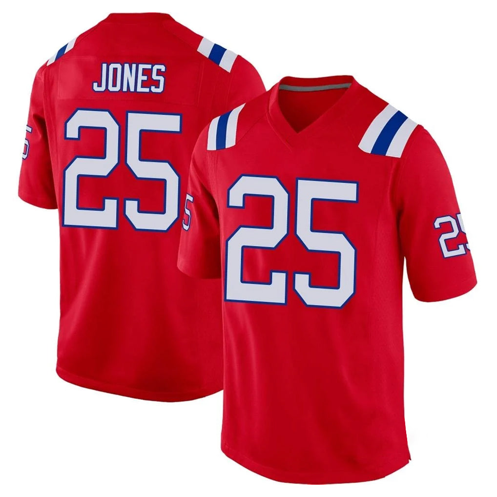 Parkc NE.Patriots #25 Marcus Jones Player Red Home Game Stitched Jerseys