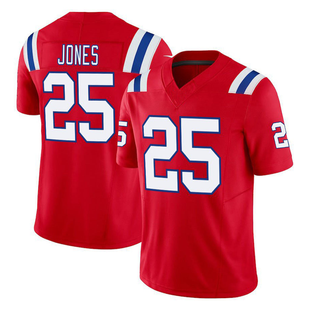 Parkc NE.Patriots #25 Marcus Jones Player Red Limited Vapor F.U.S.E. Home Game Stitched Jerseys