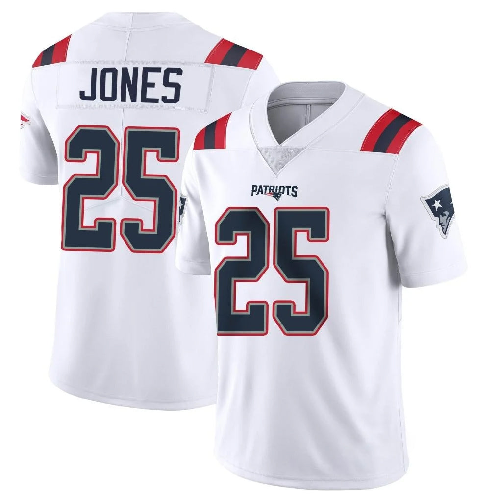Parkc NE.Patriots #25 Marcus Jones Player White Vapor Untouchable Home Game Stitched Jerseys