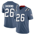 Parkc NE.Patriots #26 Hassan Haskins Player Blue Limited Rivalries Collection Home Game Stitched Jerseys