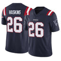 Parkc NE.Patriots #26 Hassan Haskins Player Navy Limited Vapor F.U.S.E. Home Game Stitched Jerseys