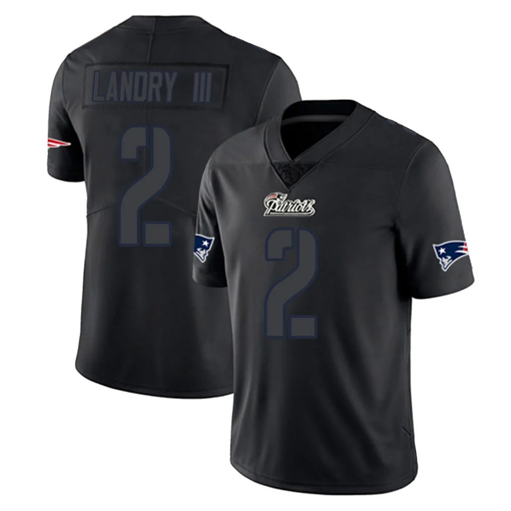 Parkc NE.Patriots #2 Harold Landry III Player Black Impact LImited Home Game Stitched Jerseys