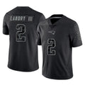Parkc NE.Patriots #2 Harold Landry III Player Black Reflective LImited Home Game Stitched Jerseys
