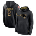 Parkc NE.Patriots #2 Harold Landry III Player Black Salute to Service Hoodies Limited Game Stitched Jerseys