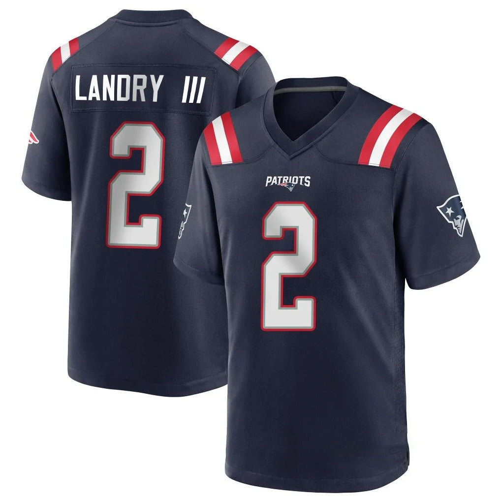 Parkc NE.Patriots #2 Harold Landry III Player Navy Home Game Stitched Jerseys