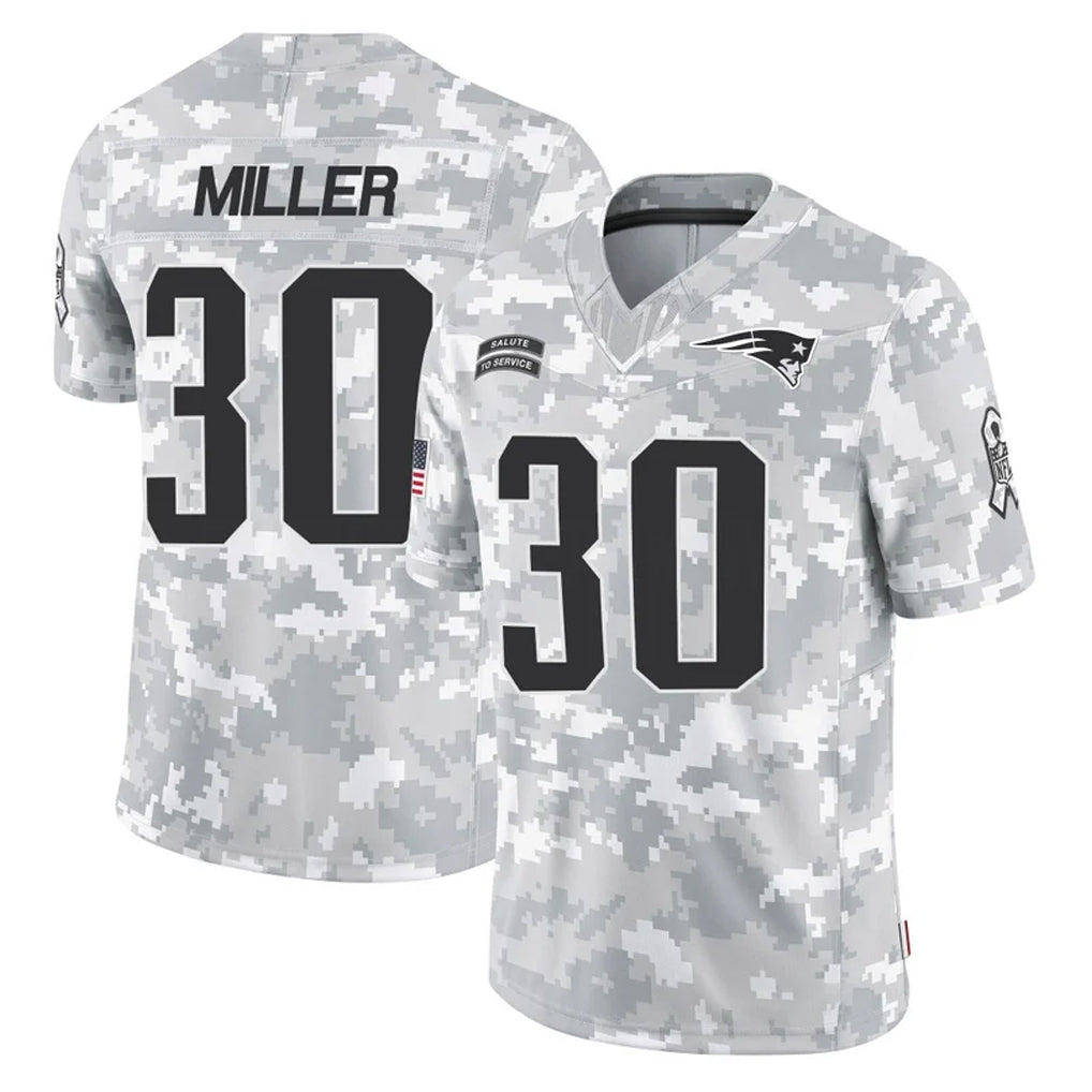 Parkc NE.Patriots #30 Jam Miller Player Arctic Camo Salute To Service Limited Game Stitched Jerseys