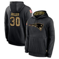 Parkc NE.Patriots #30 Jam Miller Player Black Salute to Service Hoodies Limited Game Stitched Jerseys