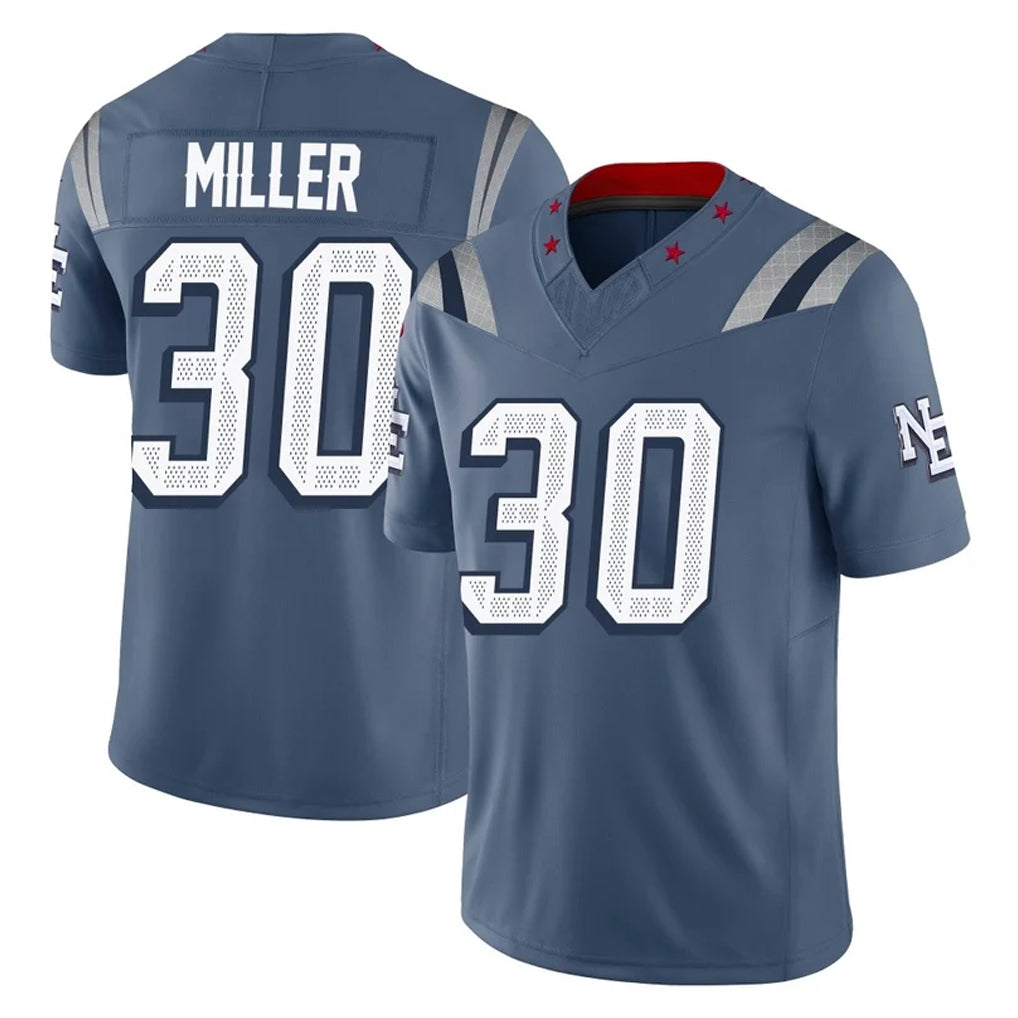 Parkc NE.Patriots #30 Jam Miller Player Blue Limited Rivalries Collection Home Game Stitched Jerseys