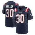 Parkc NE.Patriots #30 Jam Miller Player Navy Home Game Stitched Jerseys