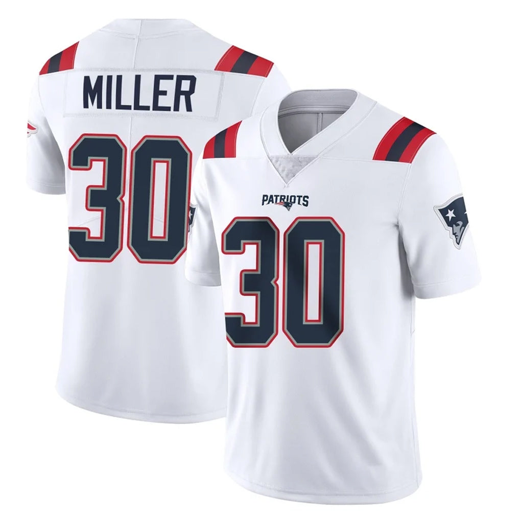 Parkc NE.Patriots #30 Jam Miller Player White Vapor Untouchable Home Game Stitched Jerseys