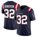 Parkc NE.Patriots #32 TreVeyon Henderson Player Navy Limited Vapor F.U.S.E. Home Game Stitched Jerseys