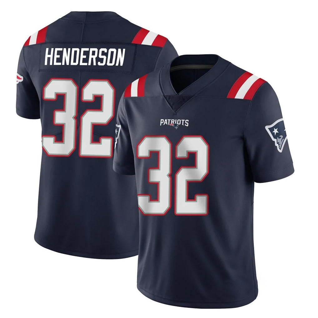 Parkc NE.Patriots #32 TreVeyon Henderson Player Navy Vapor Untouchable Home Game Stitched Jerseys