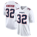 Parkc NE.Patriots #32 TreVeyon Henderson Player White Fashion Limited Home Game Stitched Jerseys