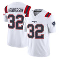 Parkc NE.Patriots #32 TreVeyon Henderson Player White Limited Vapor F.U.S.E. Home Game Stitched Jerseys
