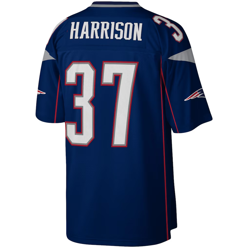 Parkc NE.Patriots #37 Rodney Harrison Mitchell & Ness Navy Legacy Replica Jersey Stitched Puhic