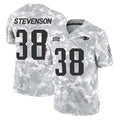 Parkc NE.Patriots #38 Rhamondre Stevenson Player Arctic Camo Salute To Service Limited Game Stitched Jerseys