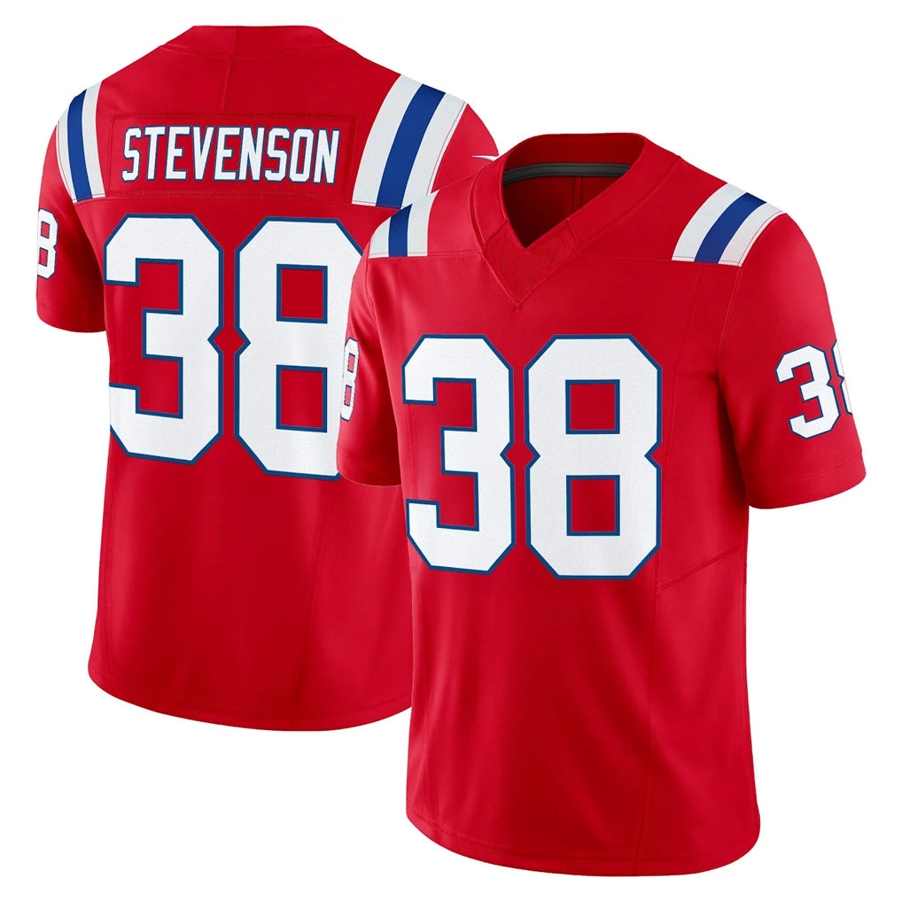 Parkc NE.Patriots #38 Rhamondre Stevenson Player Red Limited Vapor F.U.S.E. Home Game Stitched Jerseys