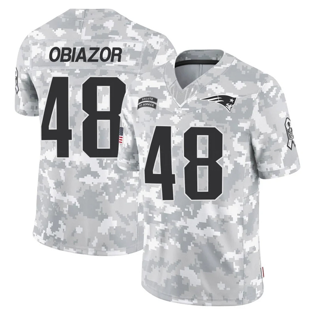 Parkc NE.Patriots #48 Namdi Obiazor Player Arctic Camo Salute To Service Limited Game Stitched Jerseys