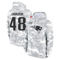 Parkc NE.Patriots #48 Namdi Obiazor Player Arctic Camo Salute to Service Pullover Hoodies Limited Game Stitched Jerseys