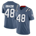 Parkc NE.Patriots #48 Namdi Obiazor Player Blue Limited Rivalries Collection Home Game Stitched Jerseys